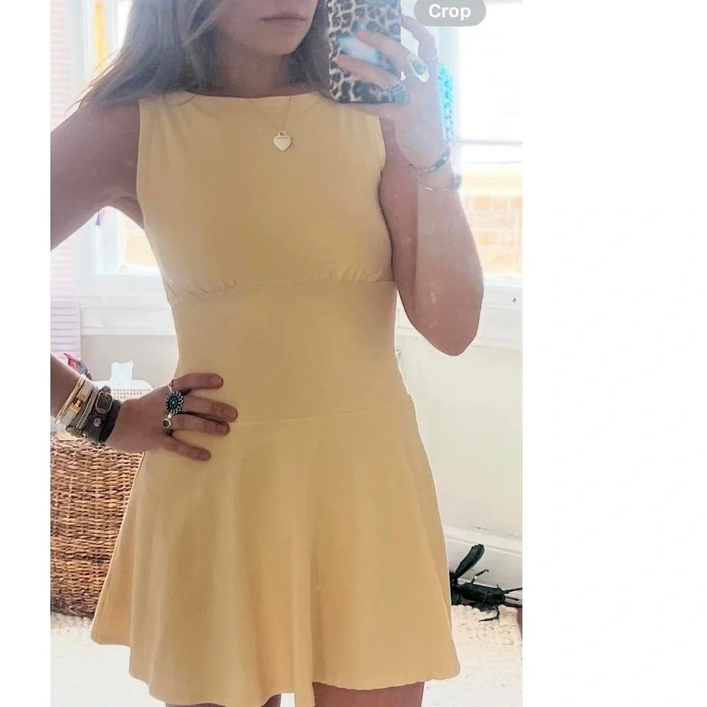 REFORMATION Maybe Knit Dress in Yellow XS - Picture 2 of 5